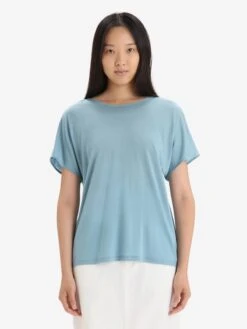 Icebreaker Shirts Functioneel Shirt Drayden Dames Lichtblauw -Icebreaker 01d4c85523d85e0af46b82ab0ae003b6
