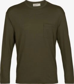 Icebreaker Longsleeves Functioneel Shirt Granary Heren Olijfgroen