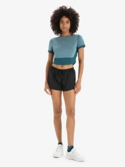 Icebreaker T-shirts Functioneel Shirt Dames Smaragd / Groen Gemêleerd -Icebreaker 22f37d91136586e401fdfbdbadd2bcc7