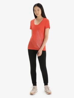 Icebreaker Shirts Functioneel Shirt Scoop Tee Plume Dames Oranje -Icebreaker 28e844bbf468a04818cb9c9ace6c3504