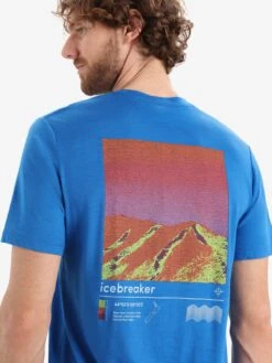 Icebreaker T-shirts Functioneel Shirt M Tech Lite II SS Tee Alpine Zone Heren Blauw -Icebreaker 2c88ba6fcec279133213d1f88e5013ce