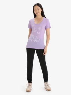 Icebreaker Shirts Functioneel Shirt Tech Lite II Dames Pastellila -Icebreaker 2de404ed4d7083cd75d41a7d7a260f87