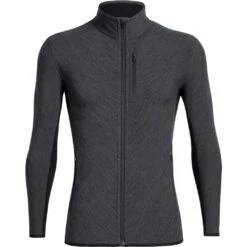 Icebreaker Descender Fleece Jas Heren - Jet HTHR/Black -Icebreaker 368657 00 d 795638