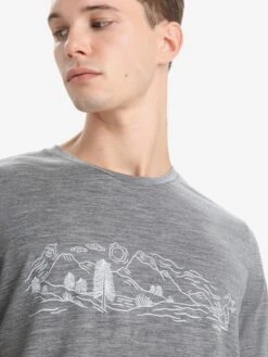 Icebreaker T-shirts Functioneel Shirt Nature Sprint Heren Grijs Gemêleerd -Icebreaker 4c2098a3d43c0bcd6f90257483226690