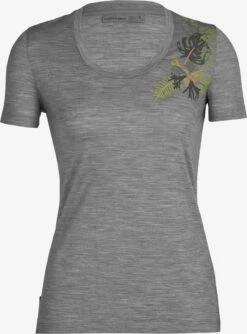 Icebreaker Functionele Shirts Functioneel Shirt W Tech Lite II SS Scoop Fabulous Fer Dames Grijs