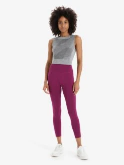 Icebreaker Broeken Skinny Sportbroek Dames Donkerlila -Icebreaker 5be3a64444158637d100066df337091c
