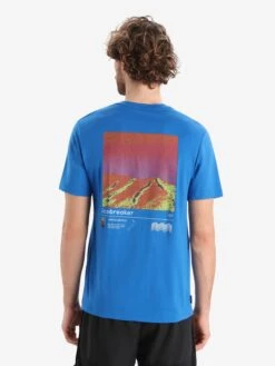 Icebreaker T-shirts Functioneel Shirt M Tech Lite II SS Tee Alpine Zone Heren Blauw -Icebreaker 5c5c4a0351f18e02b84f3d4e722de443