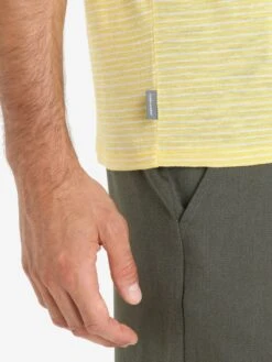 Icebreaker T-shirts Functioneel Shirt Heren Geel / Wit -Icebreaker 5fa84a06db4b8c0063fc20d5f348c30f