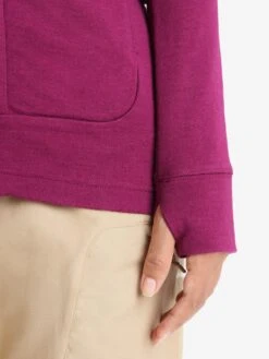 Icebreaker Truien & Sweaters Sportief Sweatvest Quantum III Dames Bessen -Icebreaker 6c9714250892c34c3d1bbe4a11e9f558