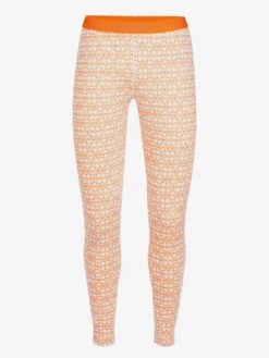 Icebreaker Broeken Skinny Sportbroek Vertex Leggings Alpine Geo Dames Wit