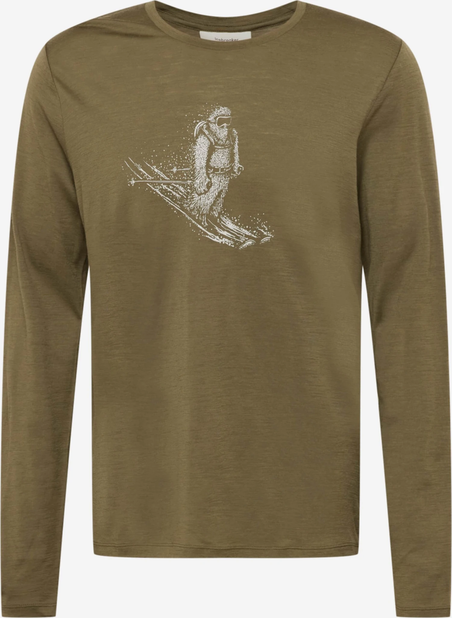 Icebreaker Functionele Shirts Functioneel Shirt Skiing Yeti Heren Olijfgroen 3 Icebreaker Functionele Shirts Functioneel Shirt Skiing Yeti Heren Olijfgroen