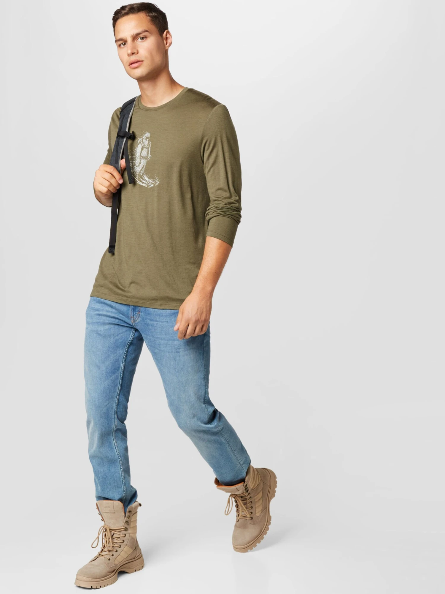 Icebreaker Functionele Shirts Functioneel Shirt Skiing Yeti Heren Olijfgroen 6 Icebreaker Functionele Shirts Functioneel Shirt Skiing Yeti Heren Olijfgroen - Afbeelding 4