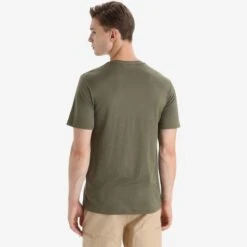 Icebreaker T-shirts Functioneel Shirt Heren Donkergroen -Icebreaker 9a5fccef096c479f1763406dc6366033