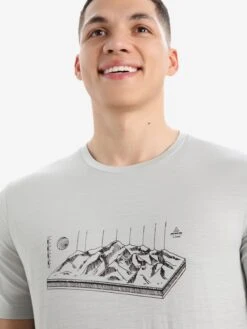 Icebreaker T-shirts Functioneel Shirt M Tech Lite II SS Tee Alps 3D Heren Wit -Icebreaker 9c747236504927dac8938d6305c41fa3