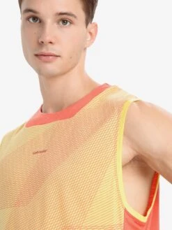 Icebreaker T-shirts Functioneel Shirt ZoneKnit Heren Lichtgeel / Oranje -Icebreaker a855ae6aef5ac5f56a31c8918988c963