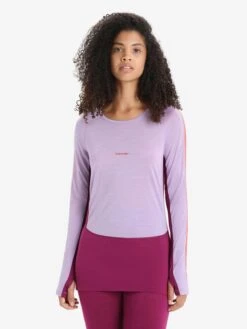 Icebreaker Shirts Functioneel Shirt Dames Bessen / Lichtlila -Icebreaker aeadd1af54d8527dfbacfef7ecbb7751