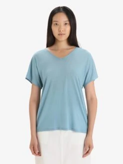 Icebreaker Shirts Functioneel Shirt Drayden Dames Lichtblauw -Icebreaker ca45e644b0f0650360c612aa55dc7913