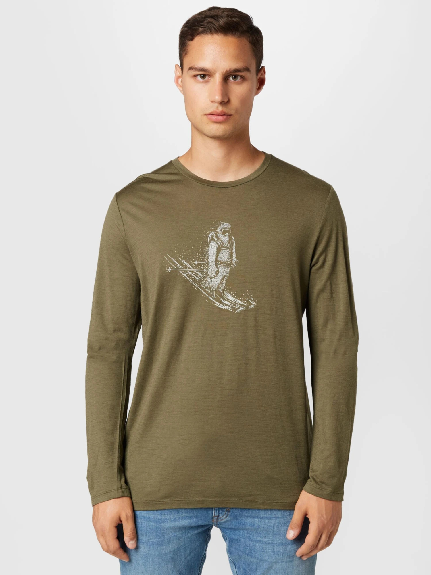 Icebreaker Functionele Shirts Functioneel Shirt Skiing Yeti Heren Olijfgroen 4 Icebreaker Functionele Shirts Functioneel Shirt Skiing Yeti Heren Olijfgroen - Afbeelding 2