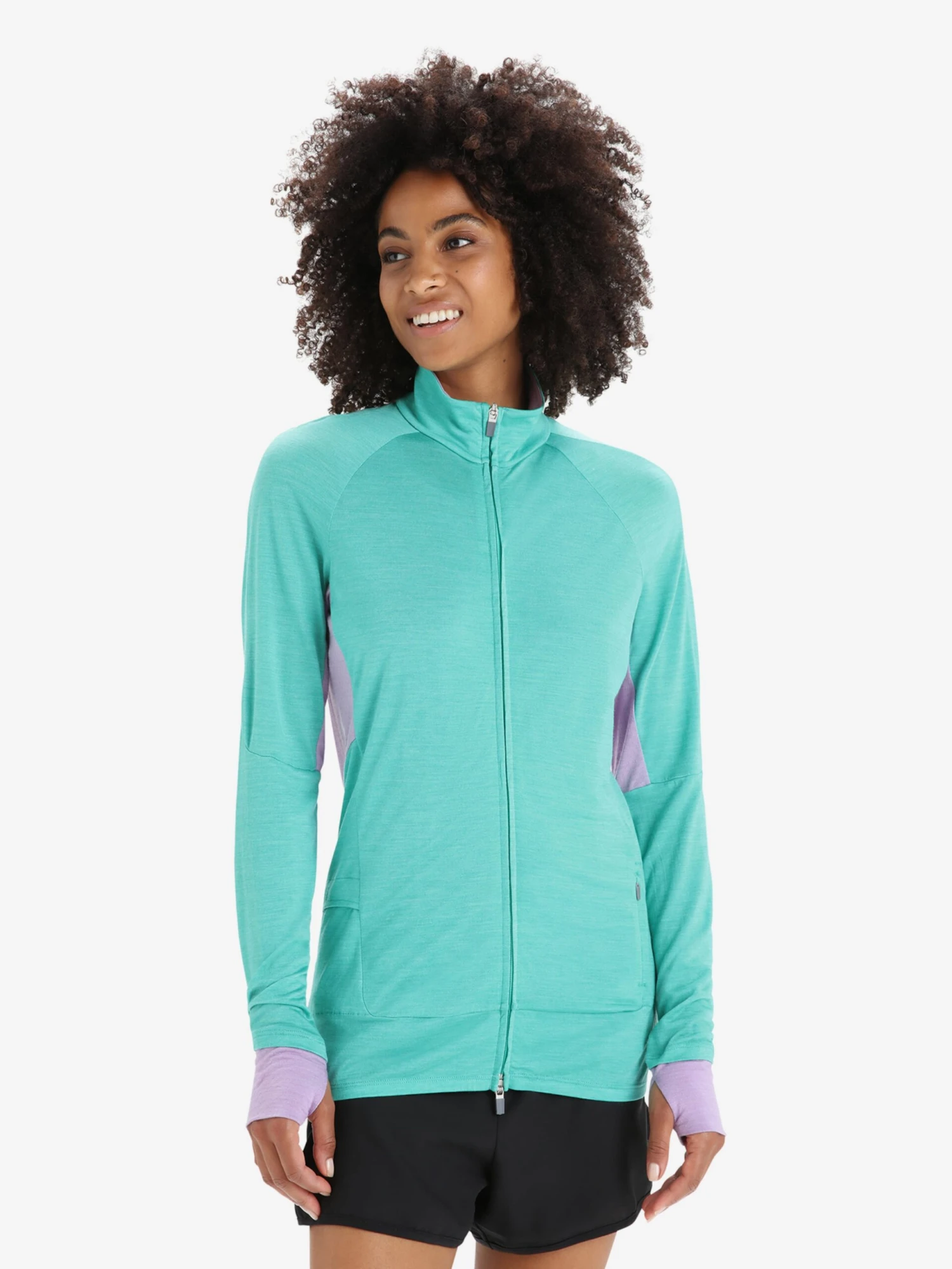 Icebreaker Truien & Sweaters Sportief Sweatvest ZoneKnit Dames Lila 5 Icebreaker Truien & Sweaters Sportief Sweatvest ZoneKnit Dames Lila - Afbeelding 3