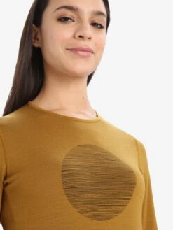 Icebreaker Longsleeves Functioneel Shirt Oasis Dames Lichtbruin -Icebreaker d1e433bb9b10e32ec0637e3c0279ba47