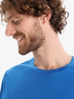 Icebreaker T-shirts Functioneel Shirt Tee Alps Heren Lichtblauw / Donkerblauw -Icebreaker d593b76e5e8db2973e0c9d142e5127d4