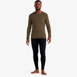 Icebreaker Shirts Basislaag 200 Oasis Heren Olijfgroen -Icebreaker d6aec8a6d9a16b646e0aa8f6cb77f04a