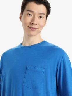 Icebreaker T-shirts Functioneel Shirt Granary Heren Blauw -Icebreaker dfcd6ac5d99adfa4f0b1a386694100c6