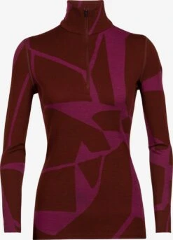 Icebreaker Longsleeves Functioneel Shirt Vertex Dames Bordeaux