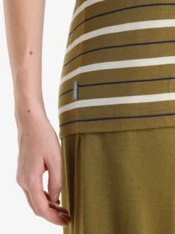 Icebreaker Shirts Functioneel Shirt Wave Dames Olijfgroen -Icebreaker e89eeb26a7658574fad97a9cb45238e5