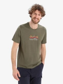 Icebreaker Sportshirts Functioneel Shirt M Tech Lite II SS Tee Mountain Geology Heren Groen -Icebreaker eaa77ac0118dc20fcaca853d9608136b
