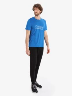 Icebreaker T-shirts Functioneel Shirt Tee Alps Heren Lichtblauw / Donkerblauw -Icebreaker efdb947c00cd3711a6bdd74da96a4ebd