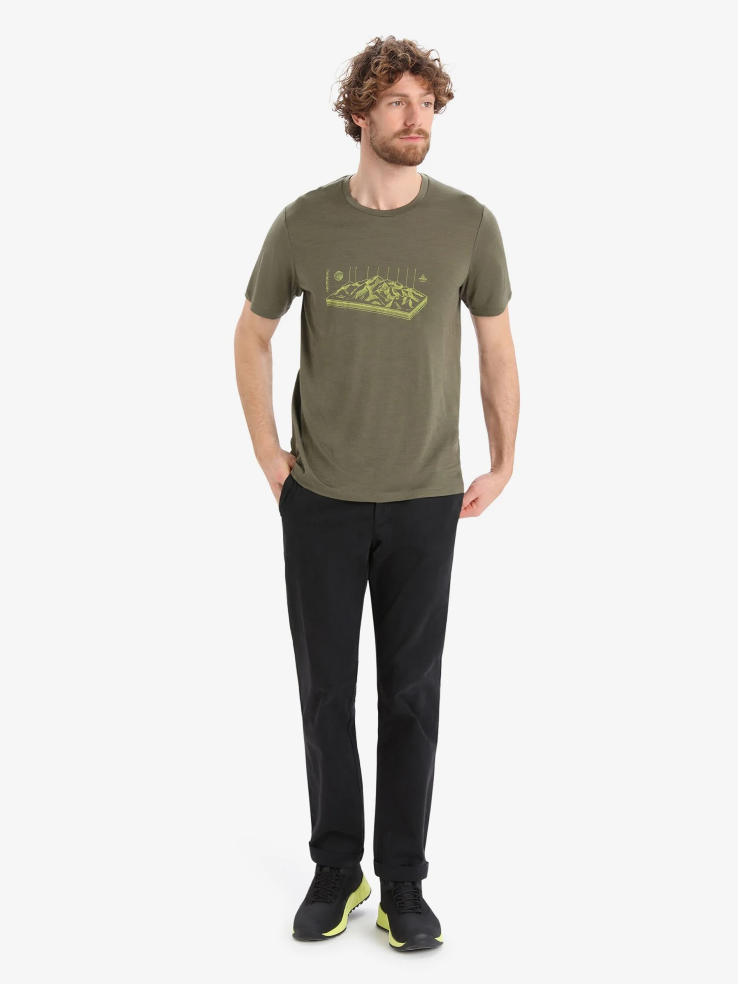 Icebreaker T-shirts Functioneel Shirt Alps 3D Heren Groen 6 Icebreaker T-shirts Functioneel Shirt Alps 3D Heren Groen - Afbeelding 4