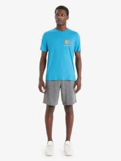 Icebreaker T-shirts Functioneel Shirt Heren Hemelsblauw -Icebreaker ff59f1ad7bac4026e581737af587af50