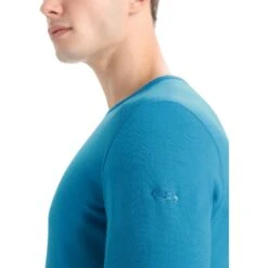 Icebreaker 200 Oasis Crewe Shirt Met Lange Mouwen Heren - Geo Blue -Icebreaker icebreaker mens 200 oasis crewe long sleeve shirt geo blue 7 1382465