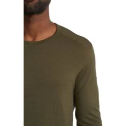 Icebreaker 200 Oasis Crewe Shirt Met Lange Mouwen Heren - Loden -Icebreaker icebreaker mens 200 oasis crewe long sleeve shirt loden 4 1037941