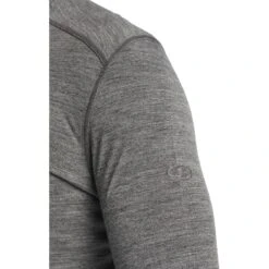 Icebreaker 200 Oasis Half Zip Shirt Met Lange Mouwen Heren - Gritstone Hthr -Icebreaker icebreaker mens 200 oasis half zip long sleeve shirt gritstone hthr 4 1038992