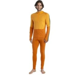 Icebreaker 200 Sonebula Half Zip Shirt Met Lange Mouwen En Capuchon Heren - Earth/Solar/Loden -Icebreaker icebreaker mens 200 sonebula half zip long sleeve hood shirt earth solar loden 3 1536334