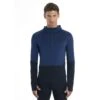 Icebreaker 200 Sonebula Half Zip Shirt Met Lange Mouwen En Capuchon Heren - Midnight Navy/Royal Navy/Snow -Icebreaker icebreaker mens 200 sonebula half zip long sleeve hood shirt midnight navy royal navy snow 1 1555381