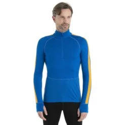 Icebreaker 260 ZoneKnit⢠Half Zip Shirt Met Lange Mouwen Heren - Lazurite/Solar