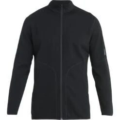Icebreaker 560 Realfleece™ Elemental II Fleece Jas Heren - Zwart -Icebreaker icebreaker mens 560 realfleece elemental ii long sleeve zip black 1 1487092