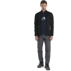 Icebreaker 560 Realfleece™ Elemental II Fleece Jas Heren - Zwart -Icebreaker icebreaker mens 560 realfleece elemental ii long sleeve zip black 3 1555491