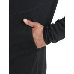 Icebreaker 560 Realfleece™ Elemental II Fleece Jas Met Capuchon Heren - Zwart -Icebreaker icebreaker mens 560 realfleece elemental ii long sleeve zip hood black 6 1555519