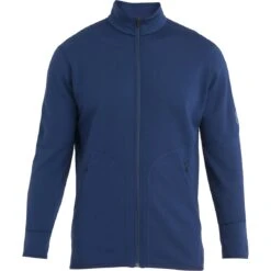 Icebreaker 560 Realfleece™ Elemental II Fleece Jas Heren - Royal Navy -Icebreaker icebreaker mens 560 realfleece elemental ii long sleeve zip royal navy 1 1487098