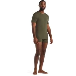 Icebreaker Anatomica Crewe Hemd Met Korte Mouwen Heren - Loden -Icebreaker icebreaker mens anatomica crewe short sleeve shirt loden 7 1038490