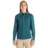 Icebreaker Hike Overhemd Met Lange Mouwen Heren - Green Glory -Icebreaker icebreaker mens hike long sleeve shirt green glory 3 1381641