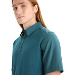 Icebreaker Hike Shirt Met Korte Mouwen Heren - Green Glory -Icebreaker icebreaker mens hike short sleeve top green glory 7 1382647