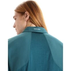 Icebreaker Hike Shirt Met Korte Mouwen Heren - Green Glory -Icebreaker icebreaker mens hike short sleeve top green glory 8 1382648