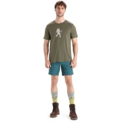 Icebreaker Hike Short Heren - Green Glory -Icebreaker icebreaker mens hike shorts green glory 5 1382610
