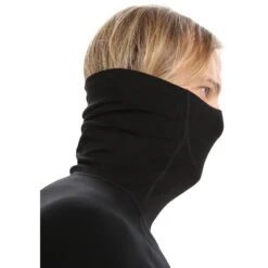 Icebreaker MerinoFine™ Colshirt Heren - Zwart -Icebreaker icebreaker mens merinofine long sleeve roll neck black 5 1263585