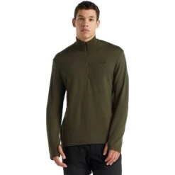 Icebreaker Original Half Zip Shirt Met Lange Mouwen Heren - Loden